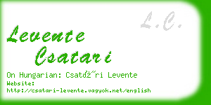 levente csatari business card